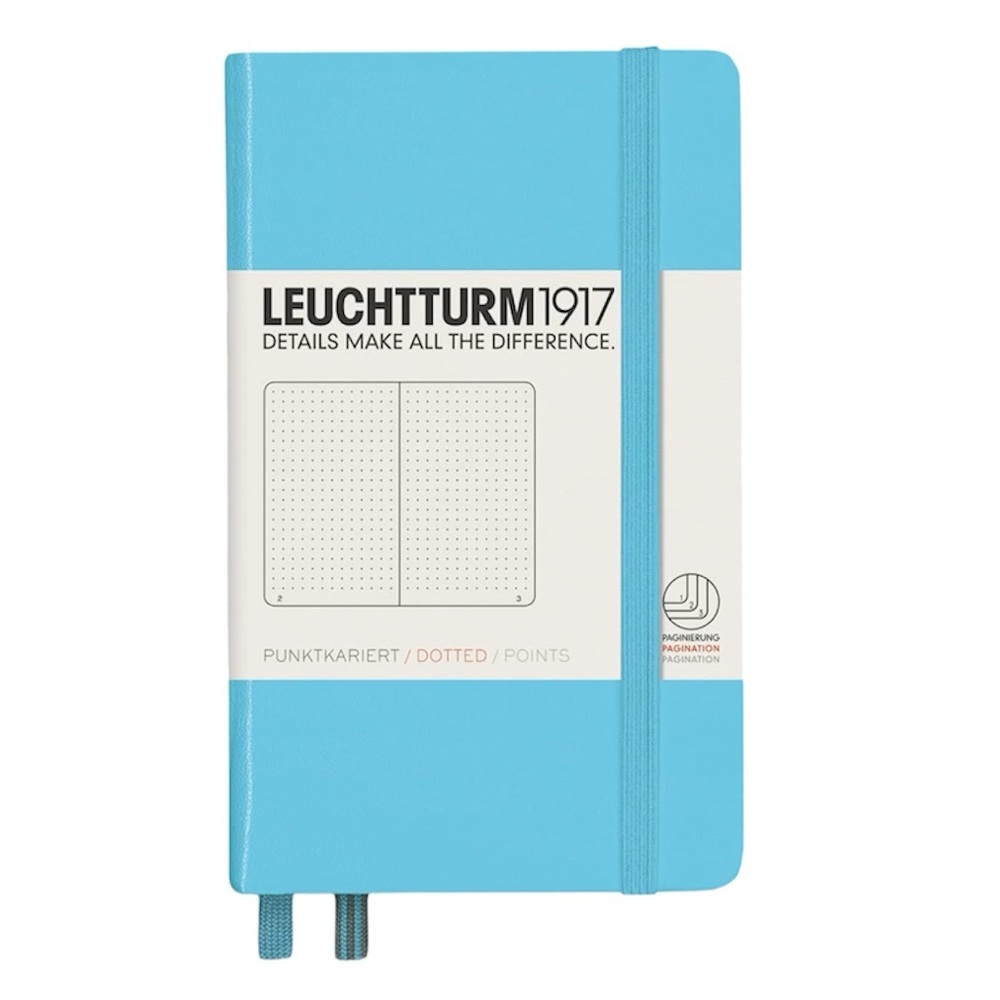 LEUCHTTURM1917 dotted Notebook Hardcover Pocket (Ice Blue, Dotted)